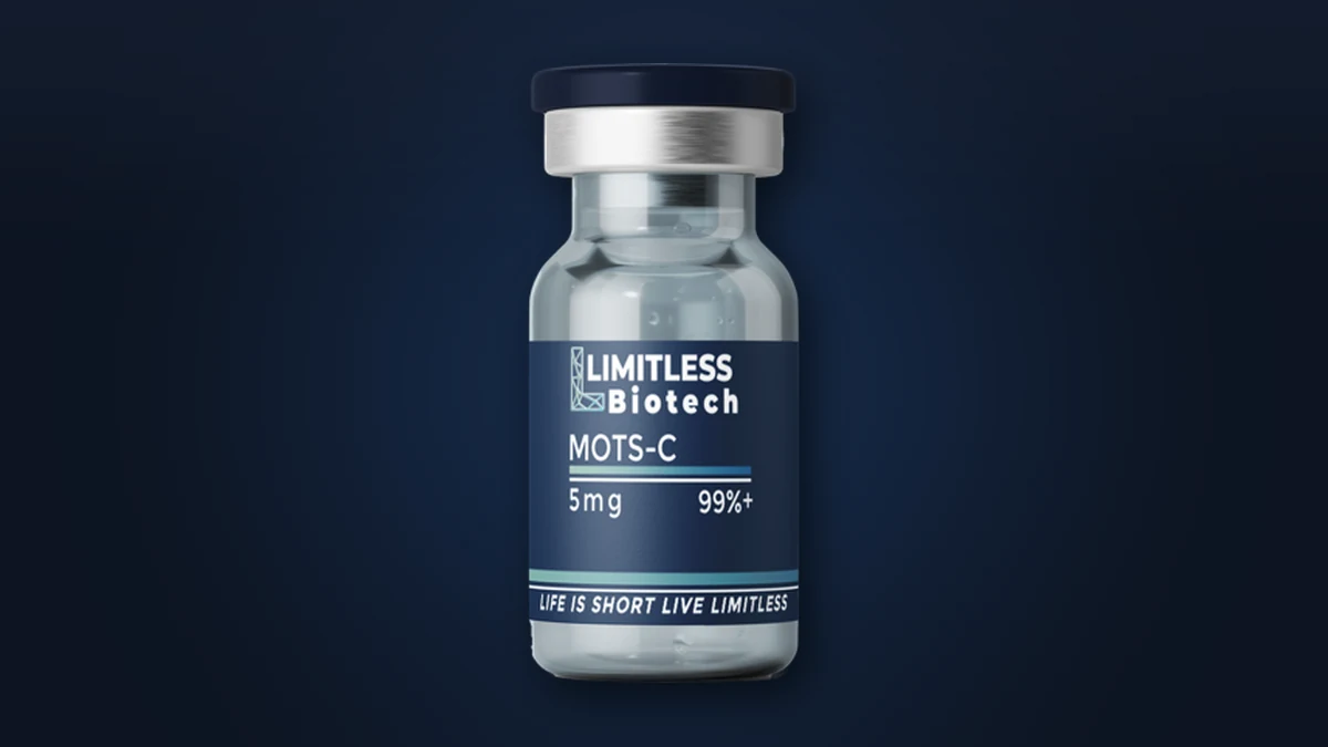 Limitless Biotech review — labeled Limitless Life Nootropics research peptide vial with an independent lab testing record, posted COAs, and account-gated professional pricing
